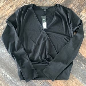 BANANA REPUBLIC CREPE WRAP WAIST TOP